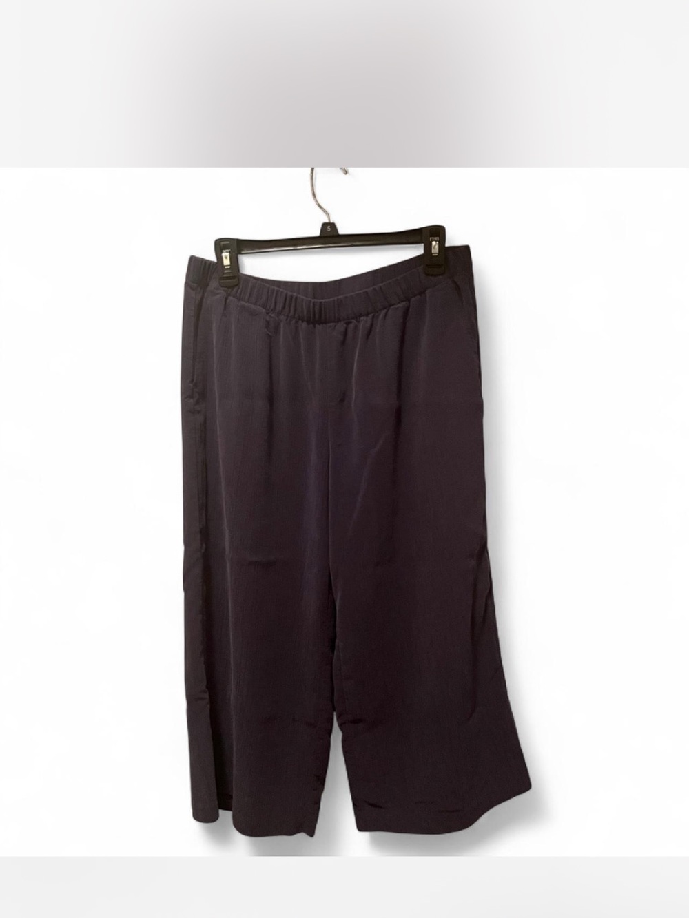 J JILL PURE JILL SAND WASHED PULL ON CROPPED WIDE LEG MODAL PANTS